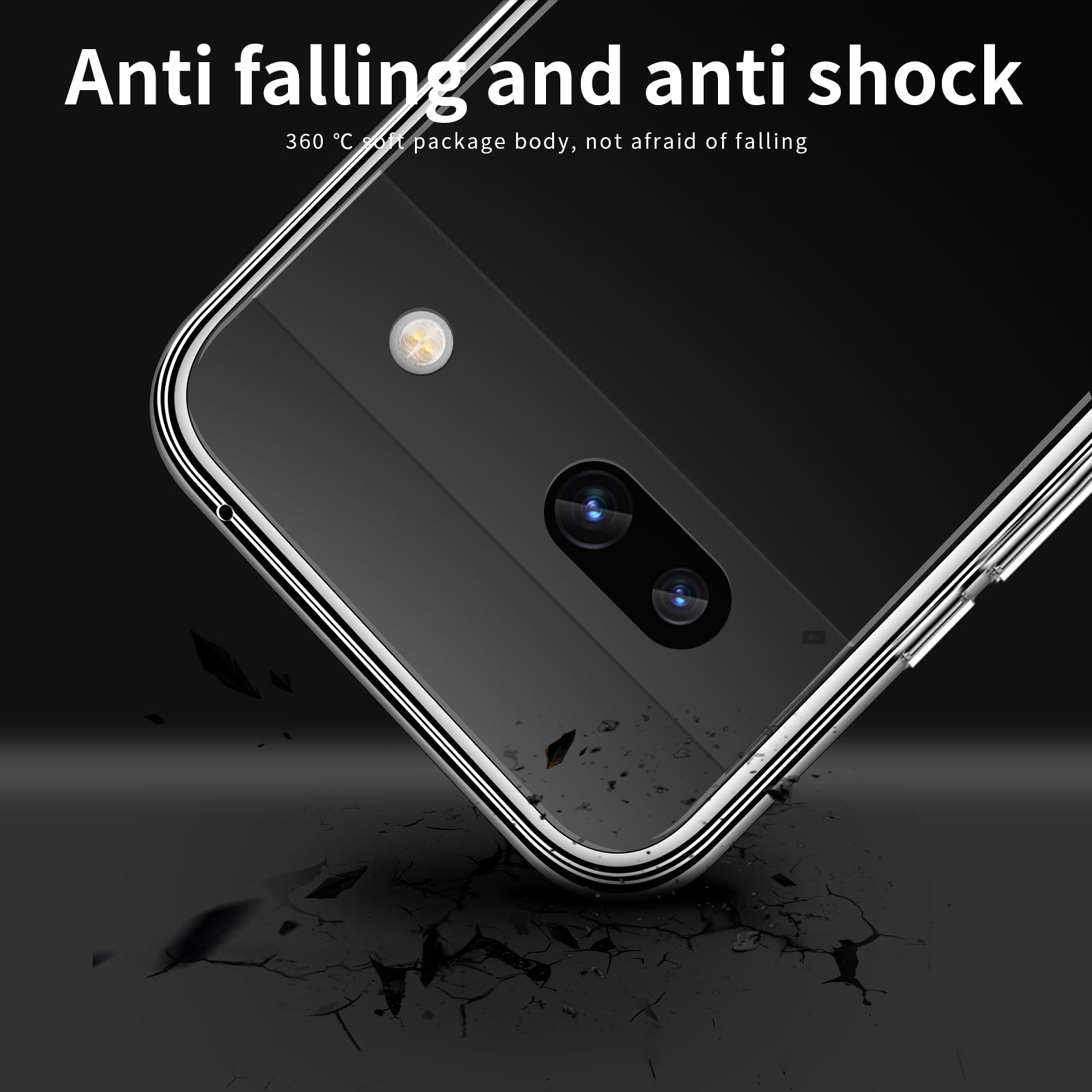 MOFI Flexible TPU Phone Case for Google Pixel 7a Transparent Cellphone Back Protector Cover MOFI Flexible TPU Phone Case for Google Pixel 7a Transparent Cellphone Back Protector Cover